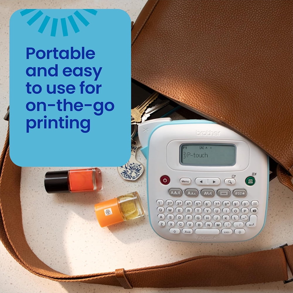 Brother P-Touch Personal Desktop Label Maker PTN20 Bundle with Brother P-touch Btag Label Tape, 0.47 in by 13.1 ft