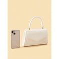 thumbnail image 4 of Women's Glossy Patent Leather Top Handle Clutch Purse for Wedding Party Evening, 4 of 7