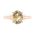 thumbnail image 2 of 2.5ct oval cut yellow moissanite 14k rose gold Bridal Wedding Engagement Promise Anniversary Ring for Women size 9.75, 2 of 7