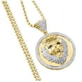 thumbnail image 5 of 10K Yellow Gold 3D Lion Head Diamond Pendant 1.50" Pave Medallion Charm 0.88 Ct., 5 of 6