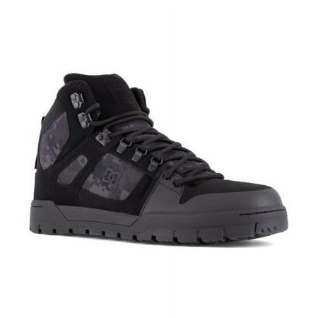 

DC Work Crew Mens High Top Waterproof EH Shoes Black Camo Composite Toe DC60603