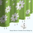 thumbnail image 6 of Green Daisy Flower White Blooms Pattern Shower Curtain 72"x72" ,Bathroom Decorative Shower Curtains Set with 12 Hooks,Modern Waterproof Washable Shower Curtain, 6 of 6