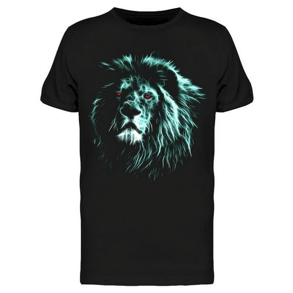 Blue Lion Portrait T-Shirt Men -Image by Shutterstock, Male Large