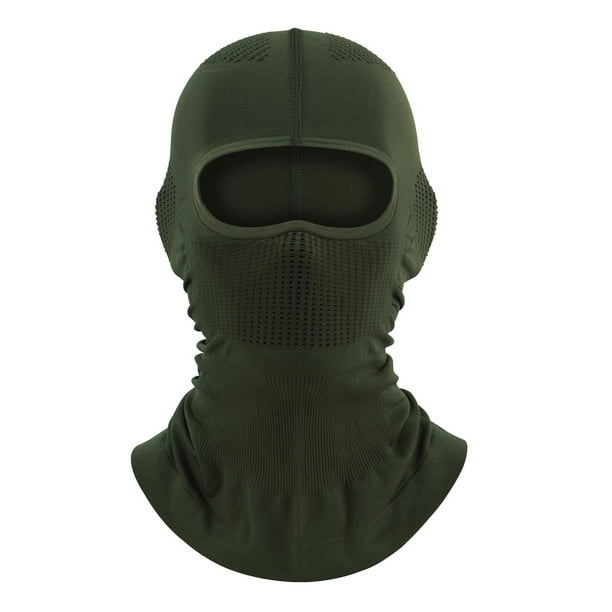 Pasamontañas para ciclismo, protección solar, resistente al viento, para ciclismo, máscara completa para la cabeza y el cuello. Verde oscuro