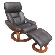Comfort Products Deluxe Faux Leather Heated Massage Chair with Ottoman