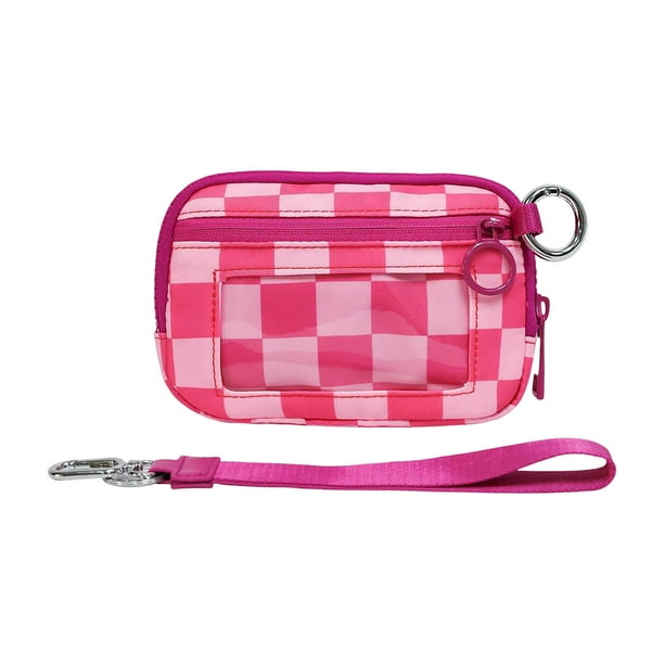 Bolsa de Muñeca Portátil Impermeable Zar250925004 Serie Plaid | Ranura Transparente para Tarjetas | Poliéster Ligero y Transpirable | Correa de Muñeca Manos Libres | Uso En Exteriores | Tarjetero par