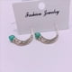 thumbnail image 2 of Pendientes colgantes vintage boho para boda con ganchos turquesa y piedras preciosas, pendientes de compromiso, 2 of 5