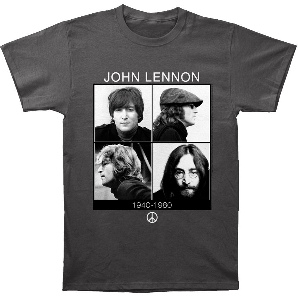 John Lennon - Beatles Men's John Lennon 1940 - 1980 Slim Fit T-shirt Small Charcoal - Walmart