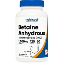 Nutricost Betaine Anhydrous Capsules 1500mg, 120 Capsules, 60 Servings - Health Supplement