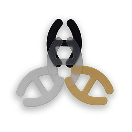 Bra Strap Clips - Racer Back - Conceal Straps - Cleavage Control (Black, Beige, White, Clear)
