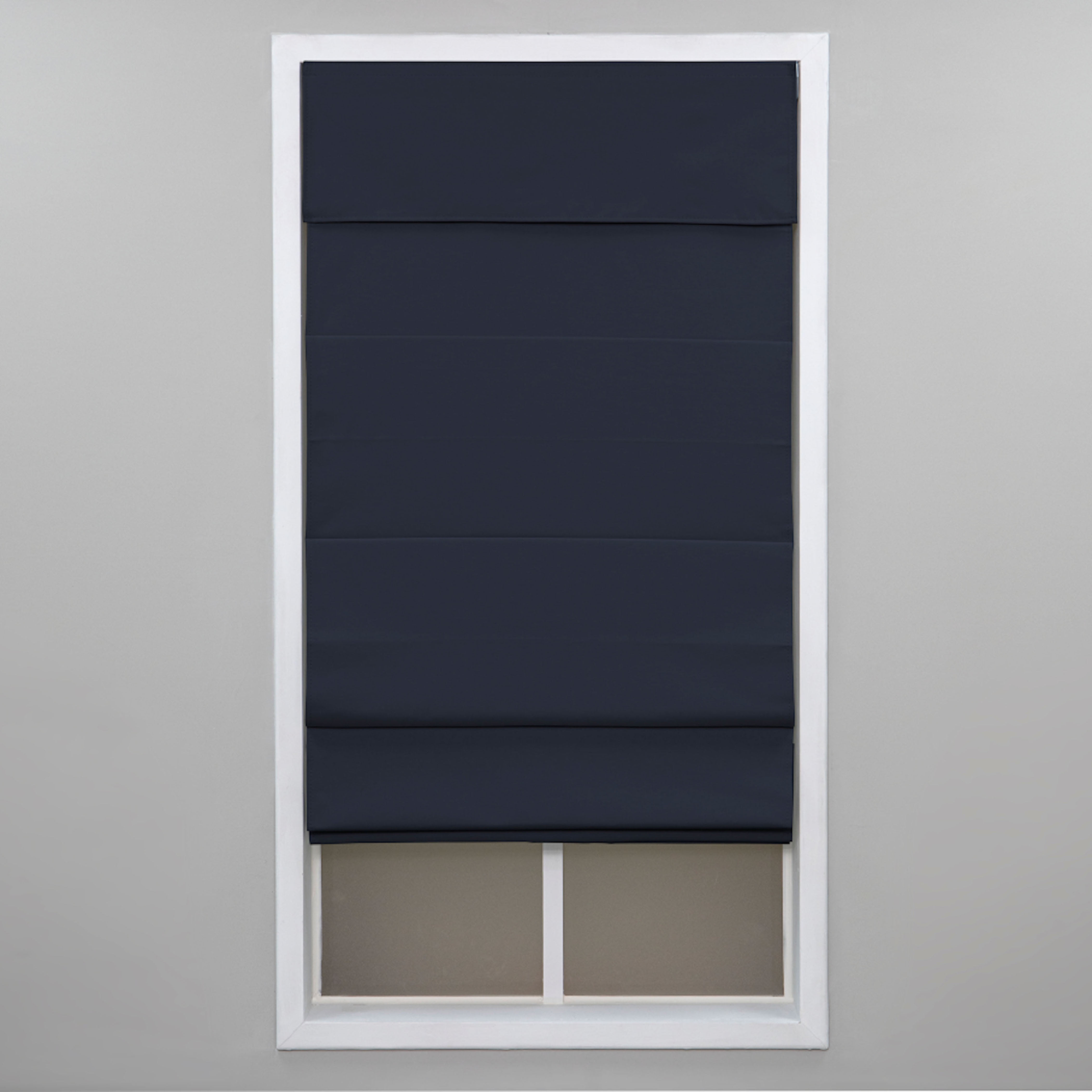 Regal Living Insulating Cordless Blackout Roman Shade, Navy, 68W x 72L