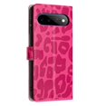 thumbnail image 3 of Leather For Google Pixel 11 Pro XL 6.8-inch Leopard Print Wallet Case, With Card Holder,Wristband,Magnetic Clasp Kickstand Folio Cover,Rose red,For Pixel 11 Pro XL, 3 of 6