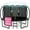 Blue, variant on Joyberri trampoline for kids with trampoline net, add-on LED lights, and sprinklers, 12-ft, Black