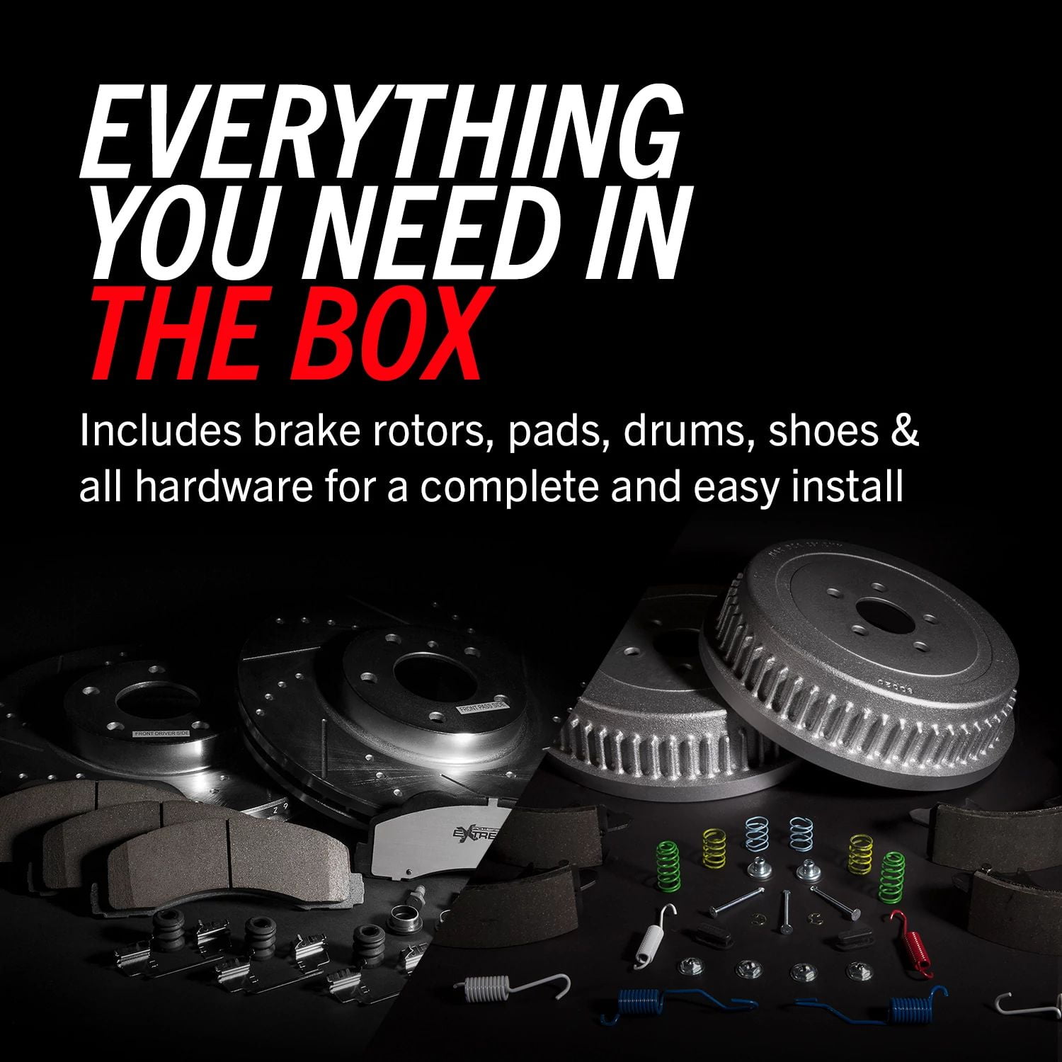 バックストリート PowerStop Front and Rear Z26 Street Warrior Brake Pad Rotor