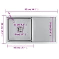 thumbnail image 4 of vidaXL 34.3-inch Kitchen Sink with Strainer, Top-Mount Sink Single Bowl, Silver Stainless Steel, 4 of 9