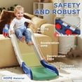 thumbnail image 4 of Qaba Toddler Slide, Couch Slide for Bed, Sofa, Extra Length Indoor Couch Slide for Toddler, Baby, Child, Easy to Assemble, Blue, 4 of 9