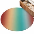 thumbnail image 2 of Round Area Rugs 7Ft, Yellow Green Orange Ombre Non-Slip Washable Circle Rugs Carpet, Modern Art Abstract Aesthetics Indoor Outdoor Rug Floor Mats Throw Runner for Bedroom Living Room Bathroom, 2 of 8