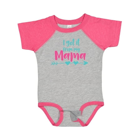 

Inktastic I Got It from My Mama Mom Mother Arrow Hearts Gift Baby Boy or Baby Girl Bodysuit