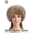 thumbnail image 2 of Luxtrada Thick Fluffy Russian Cap Faux Fur Headband Hat Winter Earwarmer Ski Hats, 2 of 6