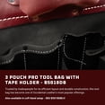 thumbnail image 2 of Bolsa para herramientas Occidental Leather 3 Pouch Pro con soporte para cinta adhesiva negra, 2 of 4