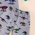 thumbnail image 5 of TOWED22 Toddler Boy Summer Clothes 2pcs Outfits Sleeveless Tee Tank + Cute Cartoon Print Drawstring Shorts Breathable Set(Grey,2-3 Y), 5 of 5