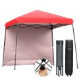 thumbnail image 2 of Spaco 10 x 10 Feet Pop Up Tent Slant Leg Canopy with Detachable Side Wall-Red, Party Tent for Outside Party Waterproof Tent BBQ Shelter, 2 of 10