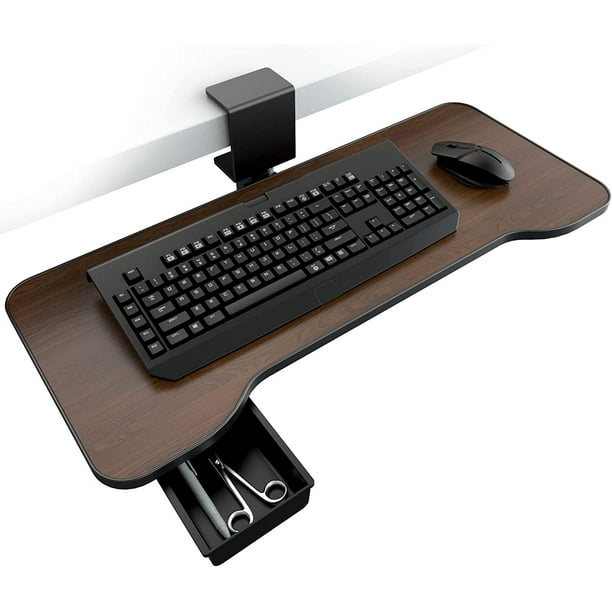 Keyboard Tray Under Desk,360 Rotating Keyboard&Mouse Tray with Drawer