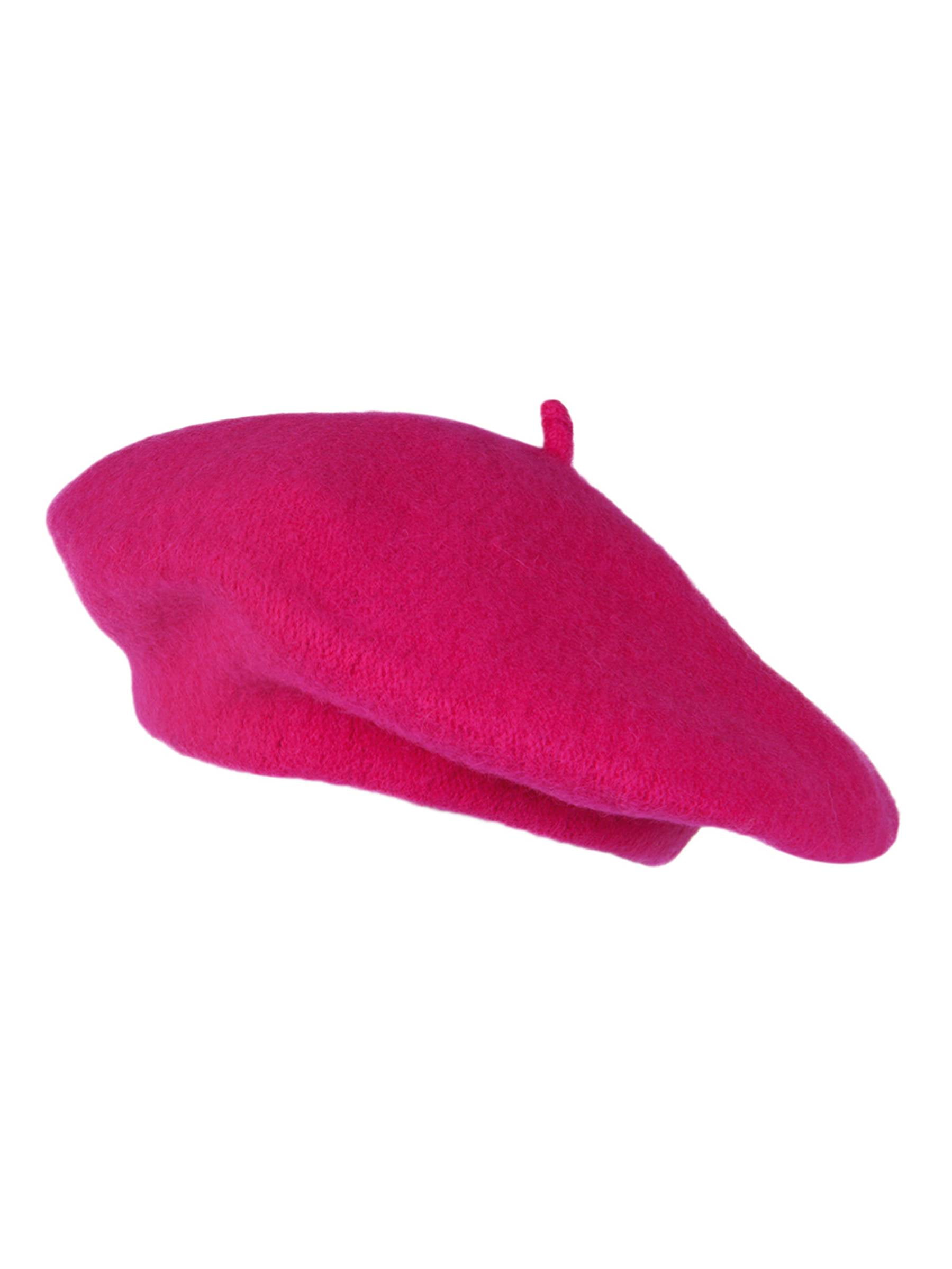 TopHeadwear Wool Beret - Hot Pink 