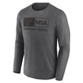 thumbnail image 2 of Men's Fanatics Heather Charcoal Miami Heat Three-Point Play T-Shirt, 2 of 3