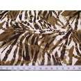 thumbnail image 2 of 10 Yard Lot Fabric Printed Spandex Stretch Big Cat Tiger Stripe Olive Brown E201, 2 of 2