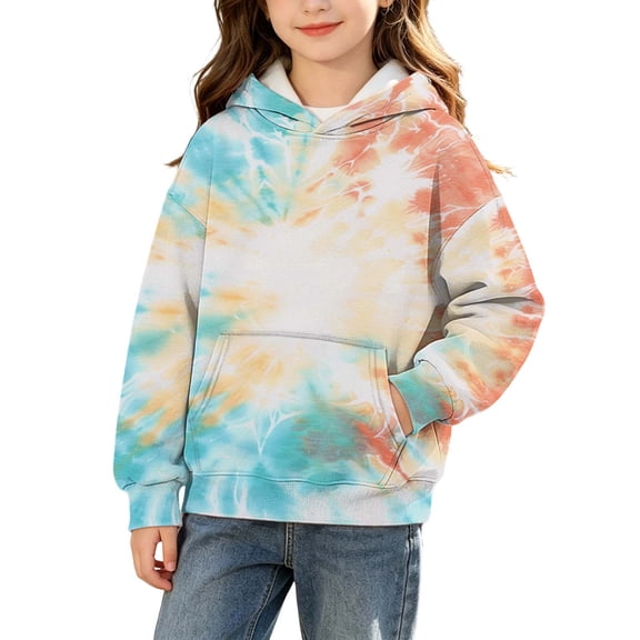 Mifsaly Kids Girls Pullover Hoodie Warm Long Sleeve Hooded Sweatshirt with Kangaroo Pocket Casual Everyday Fall Winter Back to School Clothes