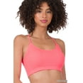 thumbnail image 1 of Zenana Women & Plus Cross Back Padded Seamless Bralette Sports Bras with Adjustable Strap, 1 of 2