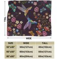 thumbnail image 3 of Hummingbird Bird Fleece Throw Blanket Ultra Soft Cozy Blooming Flowers Decorative Flannel Blanket All Season for Home Couch Bed Chair Travel 60x50in, 3 of 6