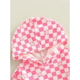 thumbnail image 5 of hirigin Baby Romper Plaid Floral Print Long Sleeve Hooded Design Pocket Decoration Bottom Snap Button Cute Jumpsuit, 5 of 8