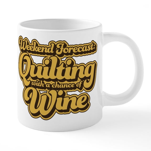 CafePress - Quilting With A Chance Of W - 20 Oz White Ceramic Mega Mug
