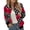 Red, variant on Womens Jackets Polka Dot Floral Zipper Bomber Fashion Long Sleeve Windbreaker Outerwear Trendy Clothes