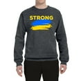 thumbnail image 2 of Ukranian Strong Vintage Unisex Crewneck Graphic Sweatshirt, Charcoal, Large, 2 of 4