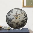 thumbnail image 5 of WOBOGO Doves Of Peace and Lass Acrylic Wall Clock Battery Operated 11.9in Silent No Tick Bedroom Living Room Office Classroom Decoration, 5 of 10