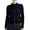 Black, variant on Women's Slim Fit Long Sleeve Denim Jacket Crew Neck Coat Black M