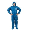 ViroGuard®, Blue Coverall with Hood & Boots, Elastic Wrists & Back, Front Zipper with Storm Flap