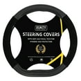 thumbnail image 2 of XUKEY D-Shaped Car Steering Wheel Cover 14.5"-15'' Non-slip Carbon Fiber Black Leather, 2 of 7