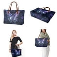 thumbnail image 2 of ZUXONGSY Geometric Butterfly Print PU Wallet and Tote Bag Set of 2 for Women Portable Top Handles Shoulder Bag Top Handle Tote Bag with Cash Wallet for Shopping Excursions Outings, 2 of 5
