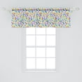 thumbnail image 2 of Ambesonne Abstract Window Valance, Whimsical Ombre Shapes Art, 54" X 18", Yellow Deep Sky Blue, 2 of 3