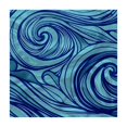 thumbnail image 4 of Acheng Wave Pattern Blue Swirl Generative Art Square Table Cloth 100% Polyester Fiber 36*36, 4 of 8