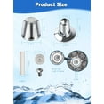 thumbnail image 2 of ABCISI 3 Set Tub Faucet Handle, Shower Knob Replacement Include C H D Flange Base and Nipple, Bathtub Knob Compatible with Price Pfister Verve Fits 5-1/2''H,12 Tooth Broach Stem (Chrome), 2 of 7