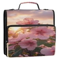 thumbnail image 2 of DIXRUYEE Zipper Binder trapper keeper Documents Organized Sunset Blooms Printed, 2 of 8