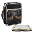 thumbnail image 2 of Xixirimido Bible Cover Case for Women Men, Large Bible Bag Bible Study Supplies Accessories Quilted Bible Carrying Cases with Handle Christian Gift, Black Dachshund Dog, 2 of 7