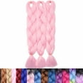 thumbnail image 3 of SEGO Ombre Jumbo Braiding Hair Extensions Colored Hair Weave Synthetic Crochet Twist Box Braid Hair Black/Pink/Blue/Purple Fake Hair Extension for Women, 3 of 8