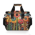 thumbnail image 7 of FORMRS Insulated Cooler Bag 24 Cans Capacity Soft Leakproof Lunch Box with Side Pockets, Red Colorful Flowers with Dots, 7 of 7