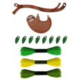 thumbnail image 4 of Dsscvnef DIY Wooden Sloth Leaf Hanging Rope Animal Decoration Handmade Craft Desktop Ornament for Home, 4 of 9